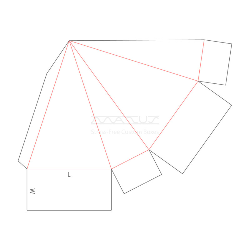 C30.20.10.01 Rectangular Base Pyramid with Square Flaps