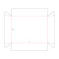 D20.20.20.00 Style A Tray with 4 Cornered Rectangular Basis Single Walled, Glued, Taper Sides