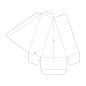 F30.00.20.00 Cake Box - Triangular Panels, Flap with Tuck Closure