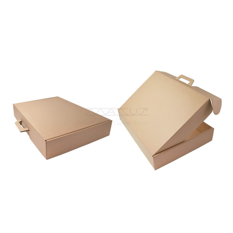 Gofruoto kartono lagaminas su rankena