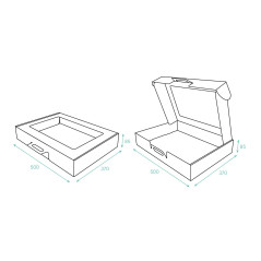 Corrugated Cardboard Suitcase with Handle