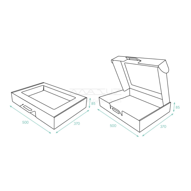 Gofruoto kartono lagaminas su rankena