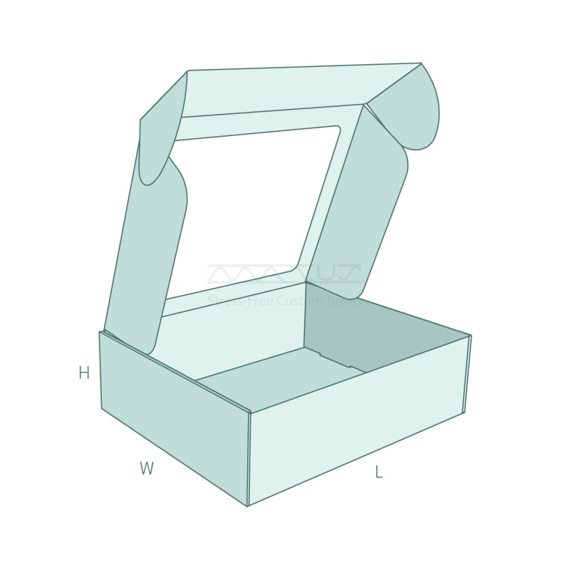 FEFCO 0427 – Quick-Closing Box with Window FEFCO 0427 – Quick-Closing Box with Window